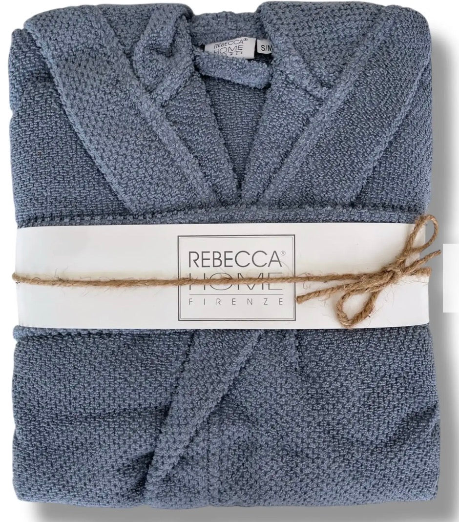 Accappatoio uomo donna spugna chicco di riso unisex art Giulia di Rebecca Home