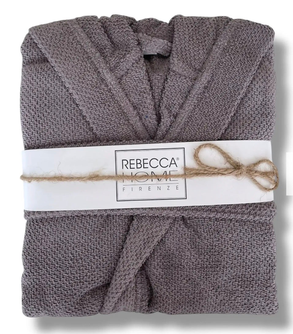 Accappatoio uomo donna spugna chicco di riso unisex art Giulia di Rebecca Home